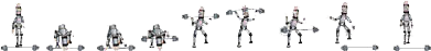 Animation. Robot liftnig barbell image.