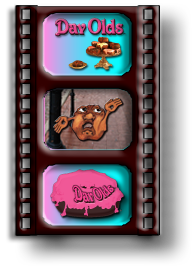 Filmstrip image with characters Mr. DoughNot and the DayOlds