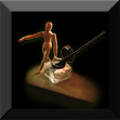 Ink quill with artist manikin.